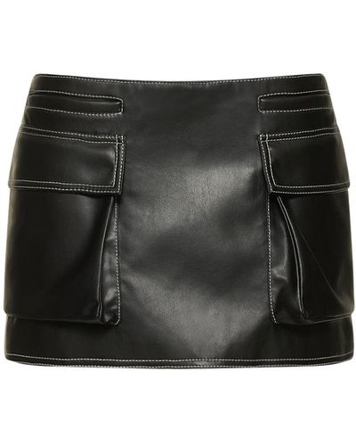Philosophy Di Lorenzo Serafini Coated Mini Skirt - Black