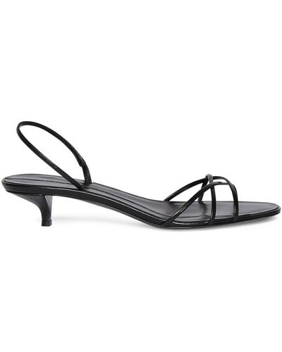 The Row 35Mm Harlow Leather Sandals - Metallic