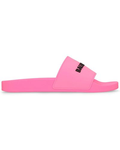 Balenciaga 50mm Hohe Sandalen Aus Gummi - Pink