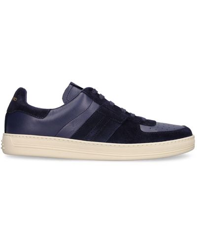 Tom Ford Radcliffe Paneled Leather Sneakers - Blue