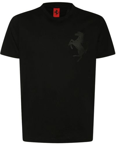 Ferrari T-shirt In Cotone - Nero