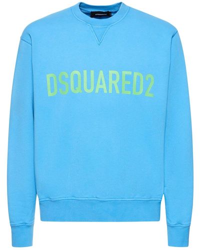 DSquared² コットンジャージースウェットシャツ - ブルー