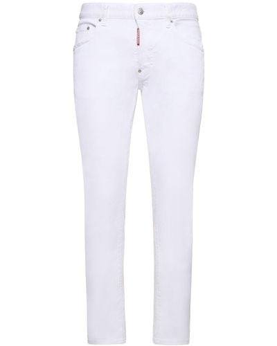 DSquared² Skater Bull Cotton Denim Jeans - White