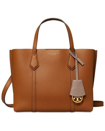 Tory Burch Perry レザートートバッグ - ブラウン