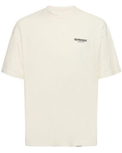 Represent Camiseta con logo estampado - Blanco