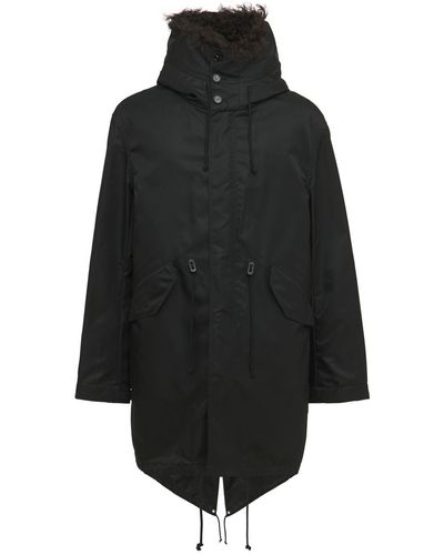 Bottega Veneta Parka En Gabardine De Nylon - Noir