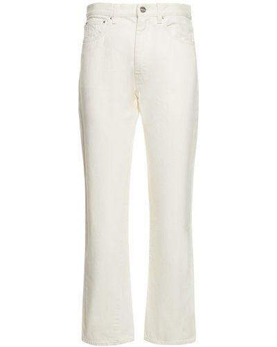 Totême Jeans Aus Bio-baumwolle Mit Verdrehten Nähten - Weiß