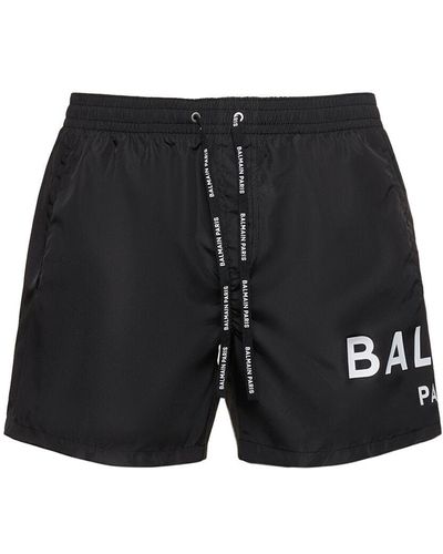 Balmain Bañador shorts de techno - Negro