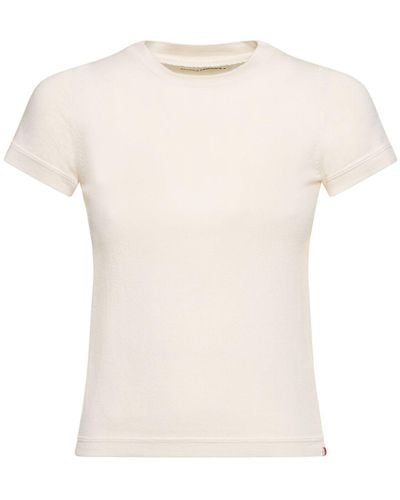Extreme Cashmere T-shirt Aus Baumwolle Und Kaschmir "america" - Weiß