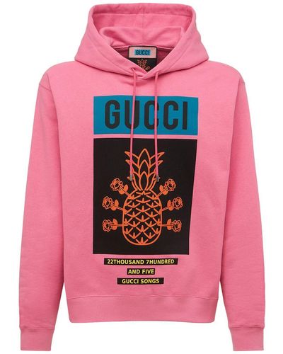 Gucci Cotton Sweatshirt Hoodie - Pink