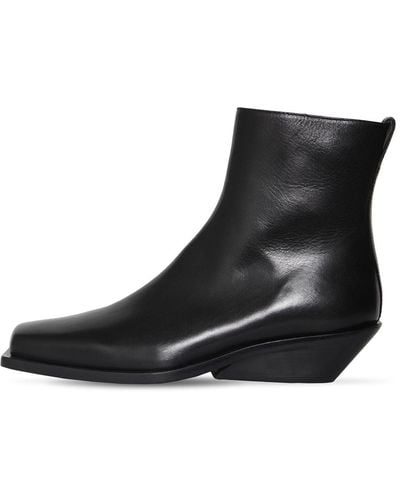 Ann Demeulemeester Henrik Leather Ankle Boots - Black