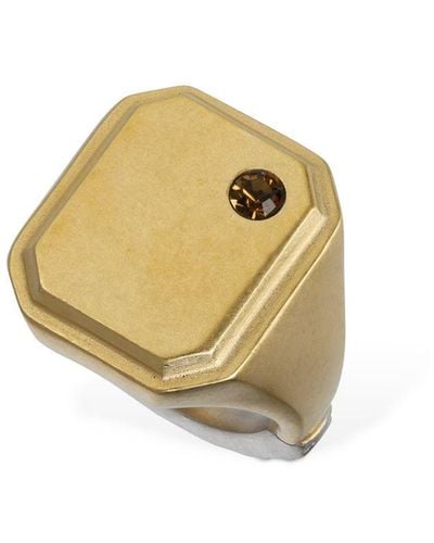 Maison Margiela Engraved Signet Ring - Metallic