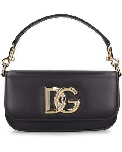 Dolce & Gabbana Handtasche Aus Leder - Schwarz
