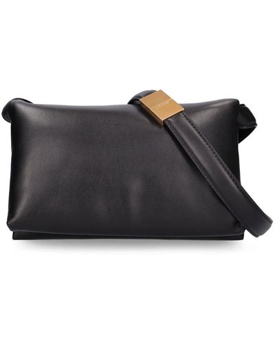 Marni Small Prisma Leather Bag - Black
