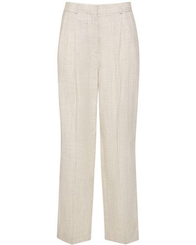Totême Tailored Viscose Blend Pants - White