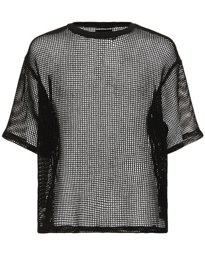 4SDESIGNS Woven Cotton Loose T-shirt - Gray