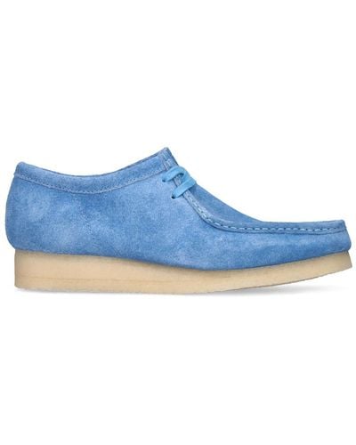 Clarks 30mm Wallabee Leather Lace-up Shoes - Blue