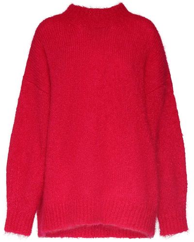 Isabel Marant Idol Mohair Blend Knit Sweater - Red