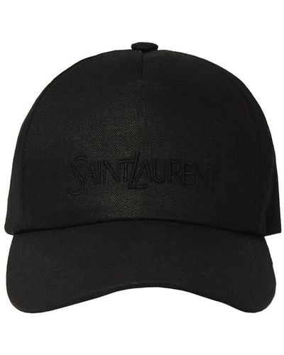 Saint Laurent Casquette en coton - Noir