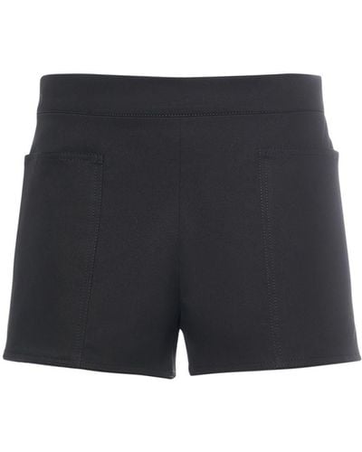 Max Mara Cotton Twill Mini Shorts - Blue