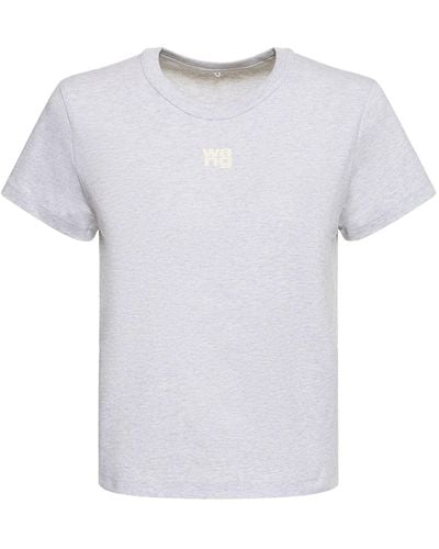 Alexander Wang Essential Shrunk Cotton Jersey T-Shirt - White