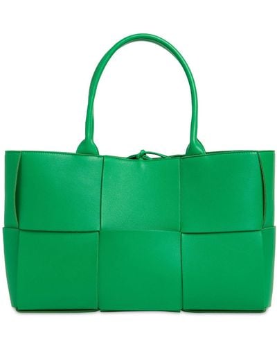 Bottega Veneta Medium Arco Leather Tote Bag - Green