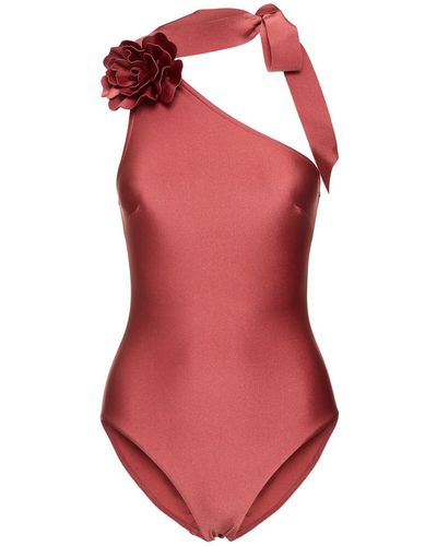 Zimmermann Waverly Lycra One Shoulder 1Pc Swimsuit - Red