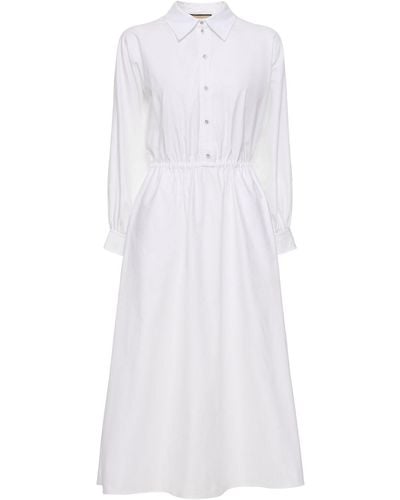 Gucci Kleid Aus Oxford-Baumwolle - Weiß