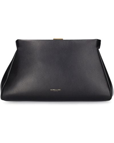 DeMellier London Cannes Chunky Chain Leather Clutch - Black