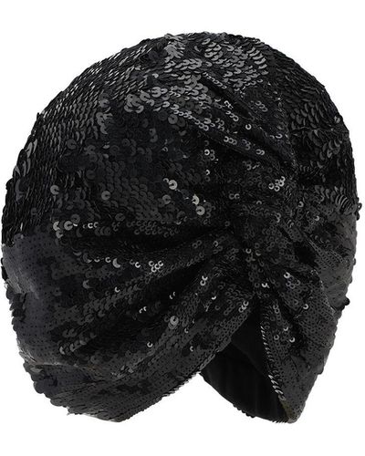 MaryJane Claverol Adele Sequin Turban - Black