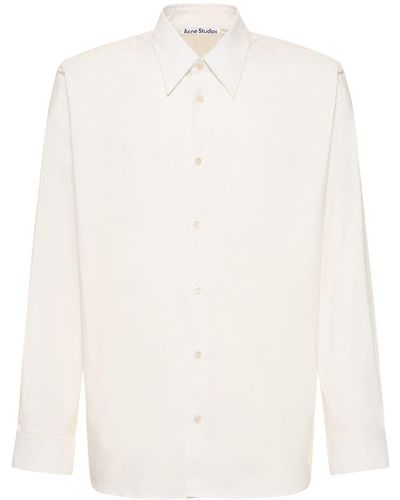 Acne Studios Camisa de popelina de algodón - Blanco