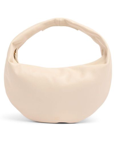 Khaite Medium Olivia Hobo Leather Shoulder Bag - Natural