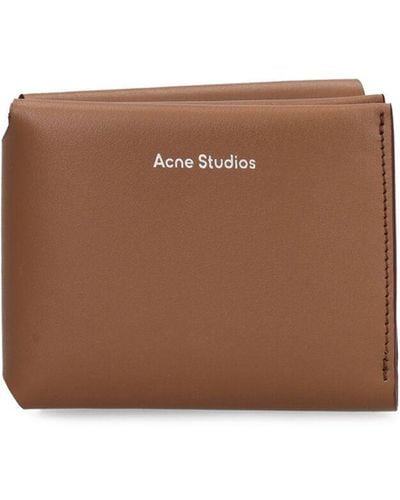 Acne Studios Fold Leather Wallet - Brown