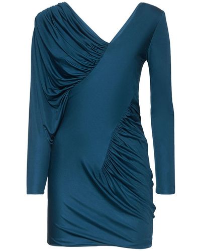 Saint Laurent Viscose Mini Dress - Blue