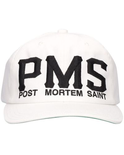 Saint Michael Post Mortem Saint Embroidered Cotton Cap - White