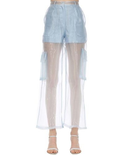 Aeryne Pantalones De Organza - Azul