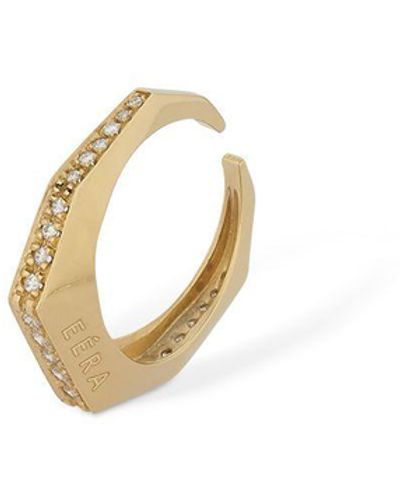 Eera Sabrina 18Kt & Diamond Mono Earring - Metallic