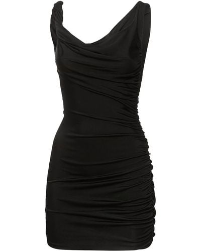 ANDAMANE Providence Stretch Jersey Mini Dress - Black