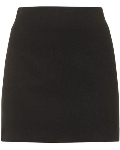 ANDAMANE Minifalda de techno crepe satén - Negro