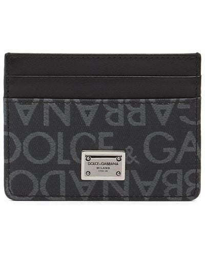 Dolce & Gabbana Tarjetero con logo - Negro