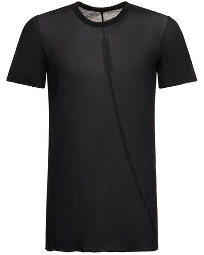 Rick Owens Basic コットンtシャツ - ブラック