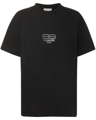 Balenciaga ミディアムフィットコットンtシャツ - ブラック