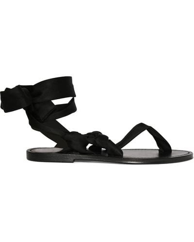 Saint Laurent 10Mm Nola Jersey Sandals - Black