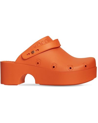 XOCOI 60mm Recycled Rubber Clogs - Orange