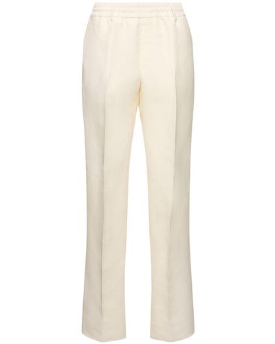 Burberry Pantalon ample à plis - Blanc