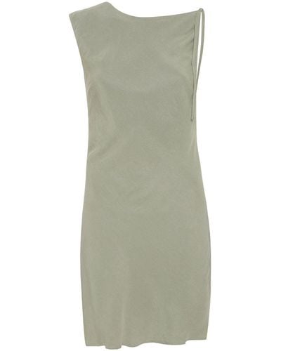 St. Agni Vestido corto de lyocell drapeado - Verde