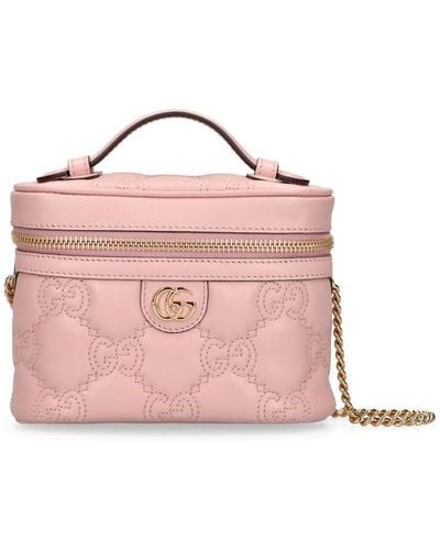 Gucci Matelassé Leather Top Handle Mini Bag - Pink