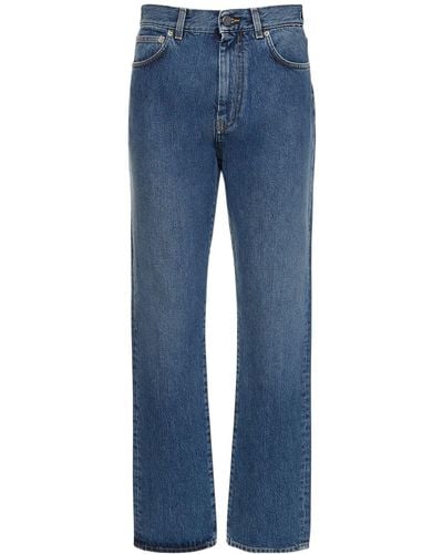 Loulou Studio Wular Straight Organic Cotton Jeans - Blue