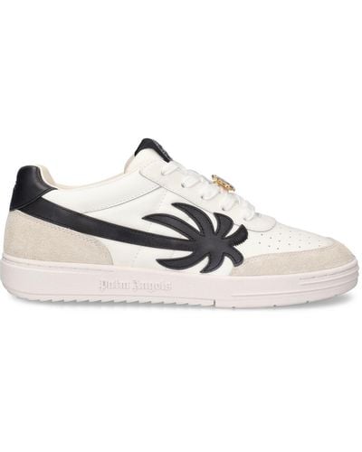 Palm Angels Palm Beach Leather Sneakers - White