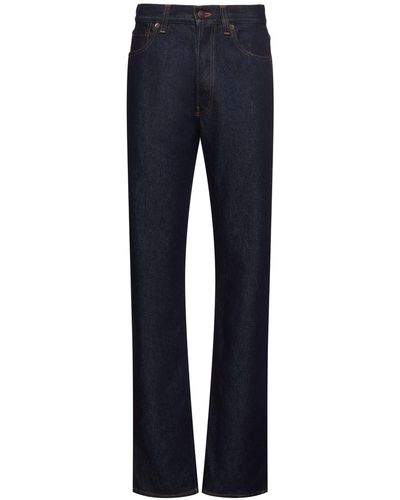 Loro Piana Jeans dritti vita alta sade in denim - Blu